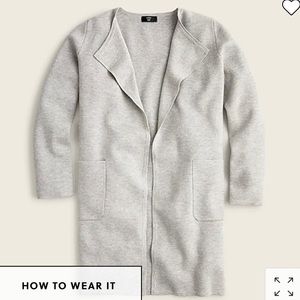 J. Crew Juliette collarless sweater blazer